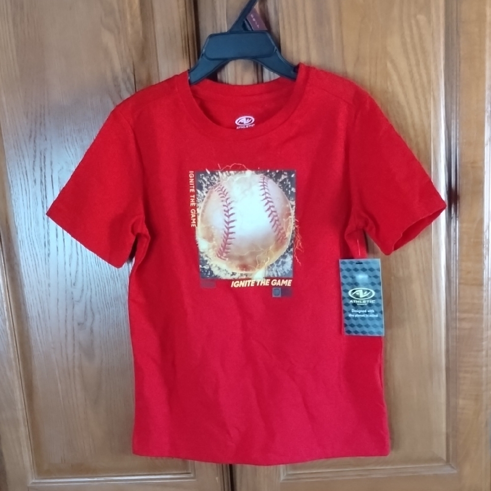 Athletic Works Red Short Sleeve Tee